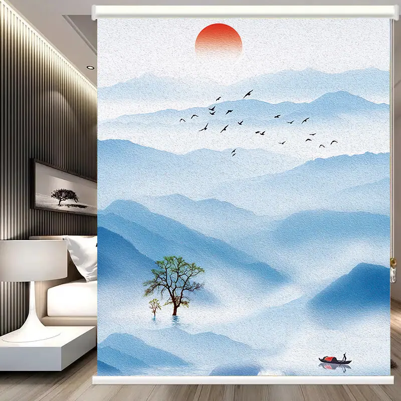 Rèm cuốn in tranh cản nắng 100% Mã HSE0610