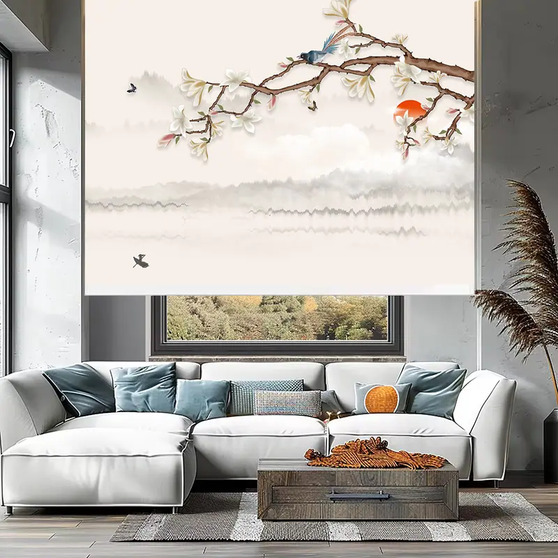 Rèm cuốn in tranh cản nắng 100% Mã HSE0607