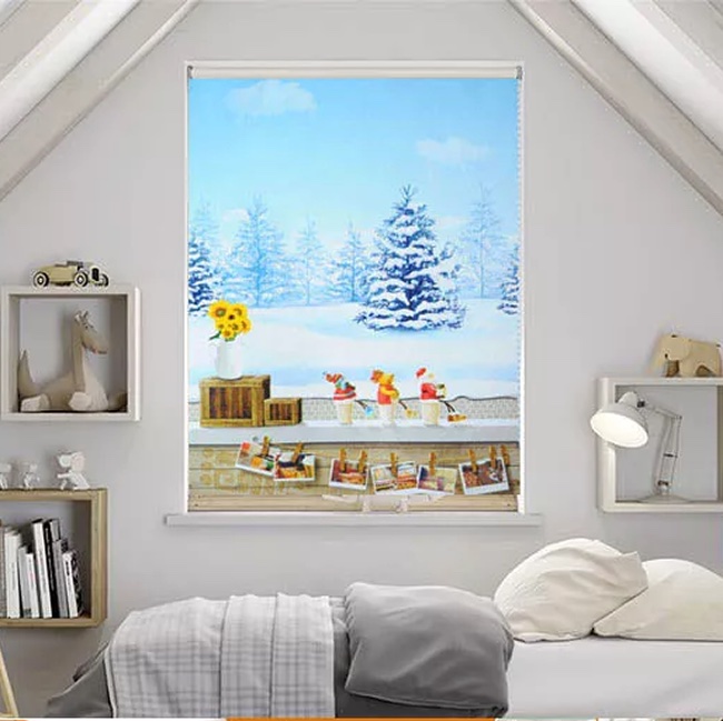 Rèm Trang Trí Dạng Cuốn In Tranh mã MD15