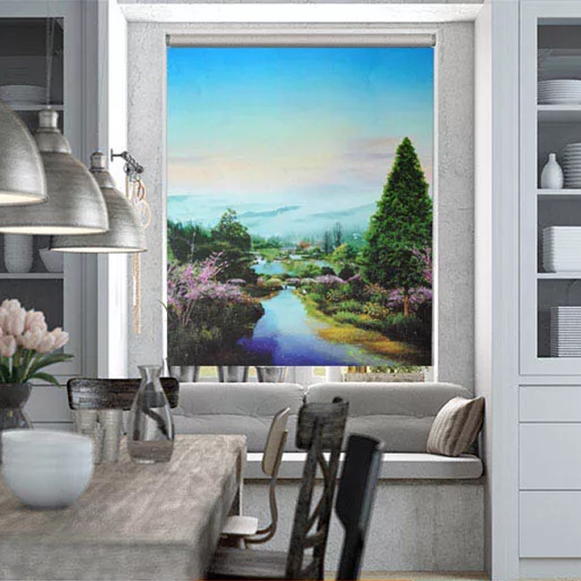 Rèm cửa chống nắng dạng cuốn in tranh mã CT044B