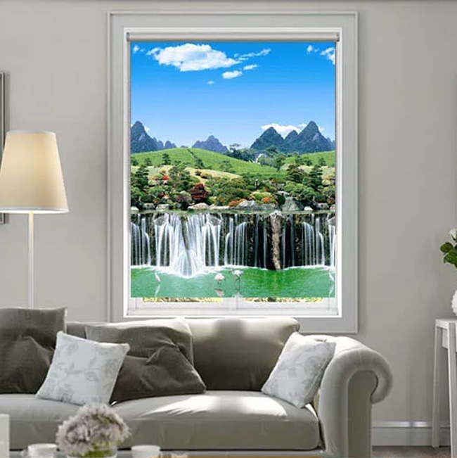 Màn cửa sổ cuốn in tranh giá rẻ mã CT043B