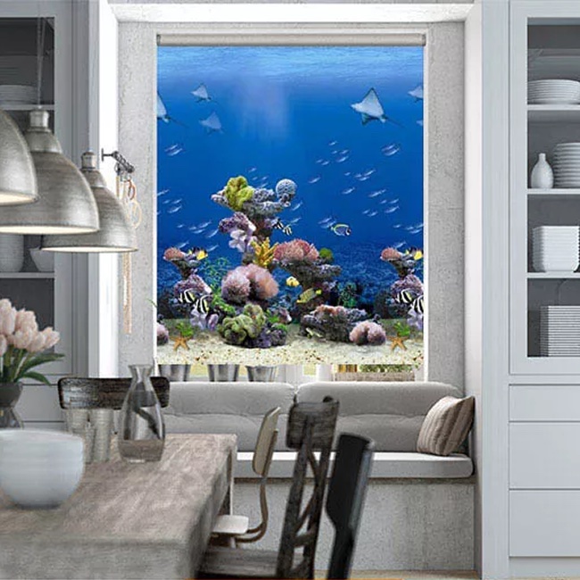 Rèm cửa sổ nhỏ dạng cuốn in tranh mã CT024B