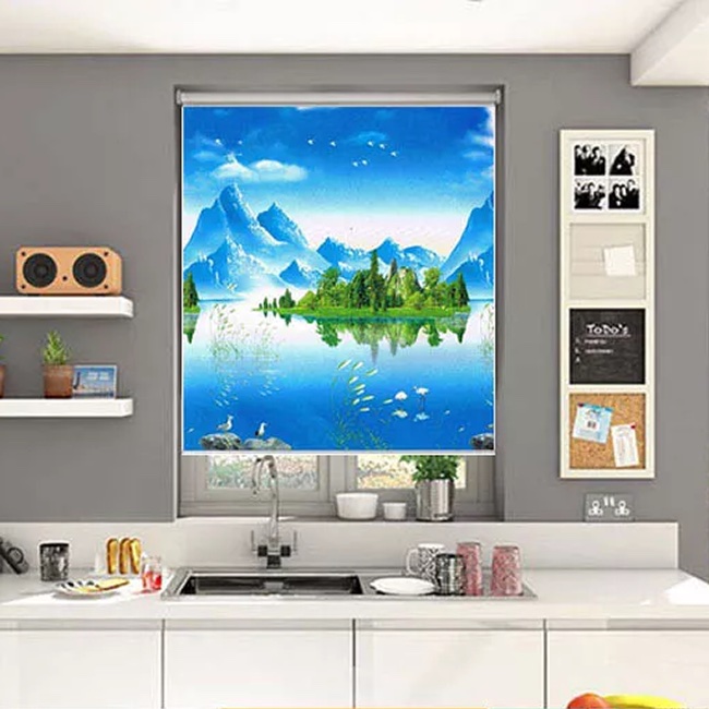 Rèm cuốn cửa sổ in tranh chống nắng mã CT017B
